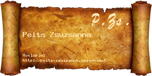 Peits Zsuzsanna névjegykártya